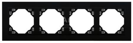 4-х местная рамка, черный/черный (90940 TRR)