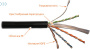 Кабель LANMASTER UTP, 4 пары, кат. 6, с перегородкой,  550Mhz, PE, для внешней прокладки (305 м)