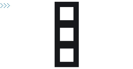 Тройная рамка, черный