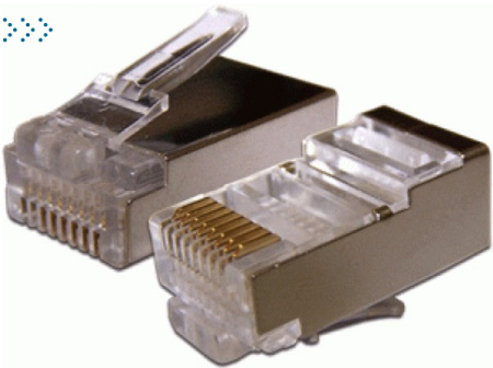 Коннектор RJ45 STP 8P8C, универсальный, cat.6A, 100 шт.