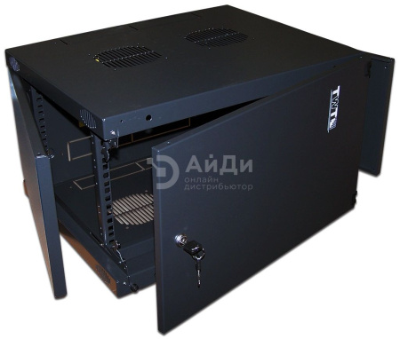 Шкаф настенный Next, 18U 550x600, металлическая дверь, черный