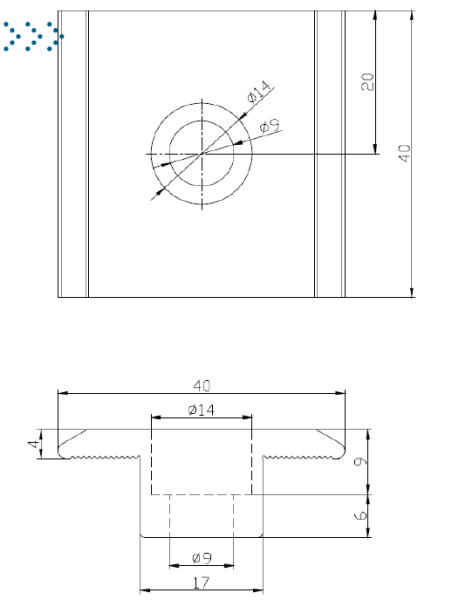 Зажим серединный универсальный для монтажа ФЭМ 30-40 мм