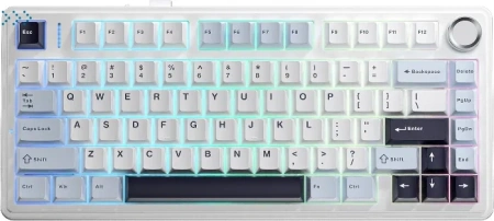Клавиатуры AULA F75 Light Blue-White-Black Purple Reaper Switches Russia