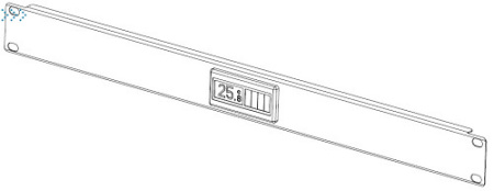 Фальшпанель с термометром в шкаф 19" 1U