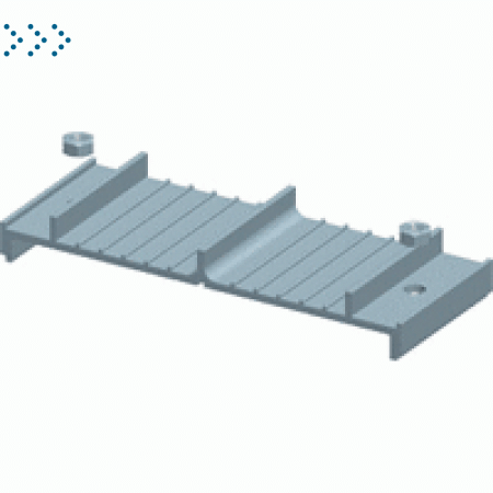 Фиксатор кабеля Ф5-7мм, наборный, алюминий