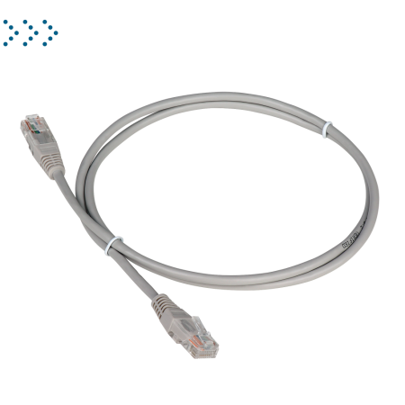 Патч-корд TWT UTP кат.5e, с заливными колпачками, 0.15 м, серый