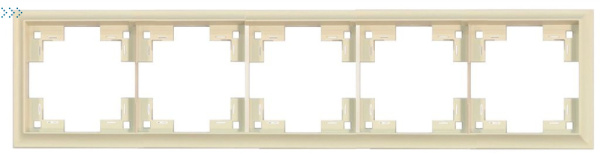 Пятиместная рамка классик, крем матовый (35950 MC) Пятиместная рамка классик, крем матовый (35950 MC)
