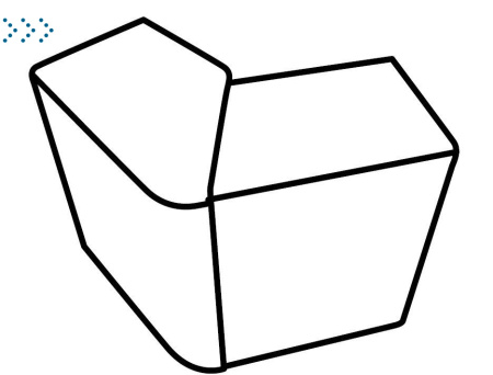 RE 100х55 Угол внешний изменяемый