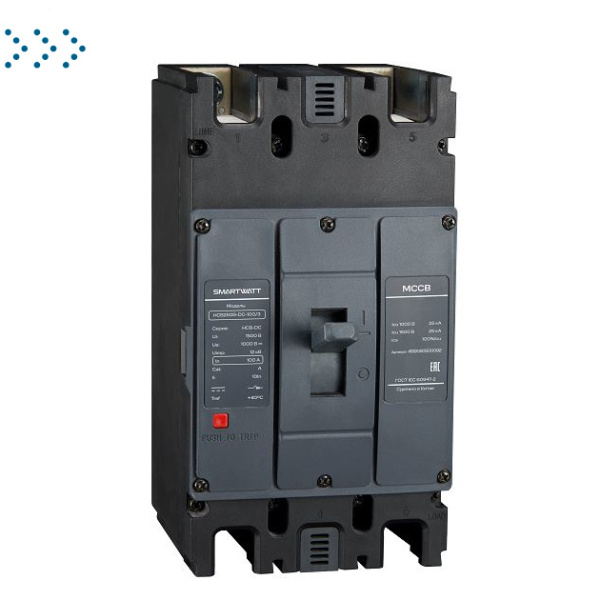 Автоматический выключатель в литом корпусе SMARTWATT PDE HCB250B-DC-100/3, 100 А, 3P, 20 кА