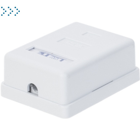 Настенная розетка, 1 порт RJ-45 категории 5е, UTP, белая