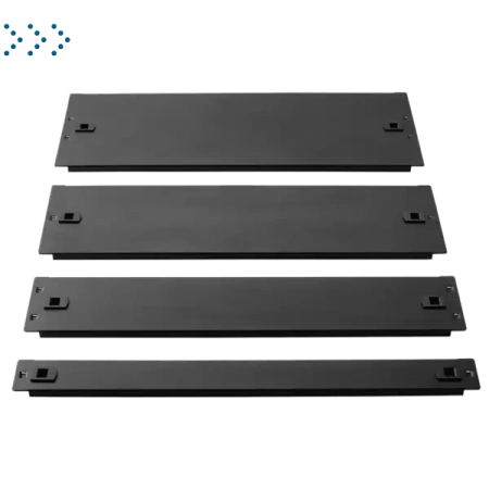 19" металлическая фальш-панель 1U, быстросъемная, черная