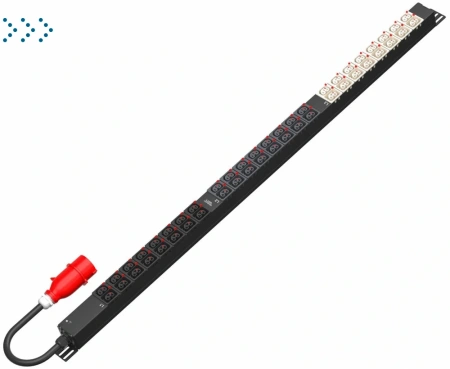 Блок распределения питания SMARTWATT PDU P-series 0U-B-3P16A-SMB-24C13-24C39-UL-3M-IEC309