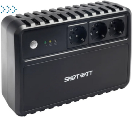 Линейно-интерактивный, мощность 600/360 ВА/Вт, напольный, LED индикация, Shuko CEE7/4 - 3 шт.