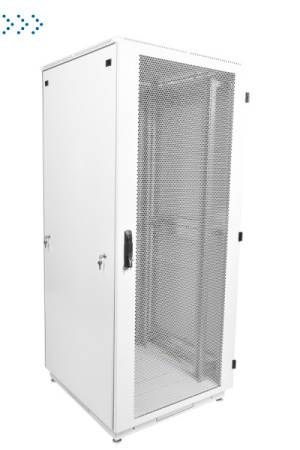 Шкаф телекоммуникационный напольный 42U (600x600) дверь перфорированная 2 шт.
