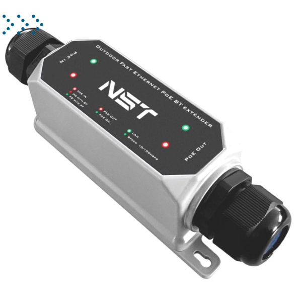 Уличный Ultra PoE удлинитель Fast Ethernet до 250м на 1 порт.