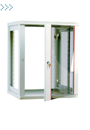 Шкаф телекоммуникационный настенный разборный 9U (600х660), съемные стенки, дверь стекло