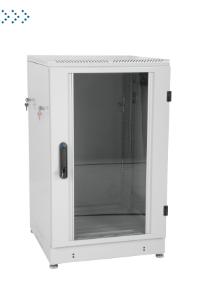 Шкаф телекоммуникационный напольный 18U (600x600) дверь стекло