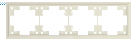 Четырехместная рамка классик, крем матовый (35940 MC)