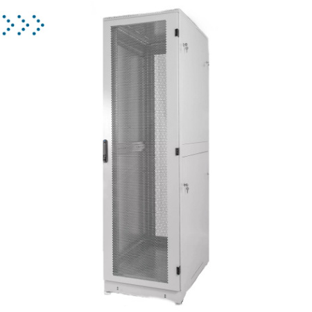 Шкаф серверный напольный 48U (800 × 1000) двойные перфорированные двери 2 шт.