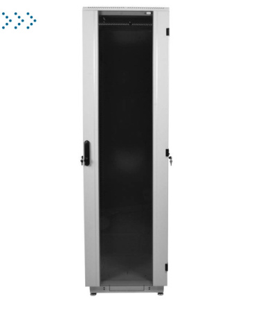 Шкаф телекоммуникационный напольный 42U (600x1000) дверь стекло