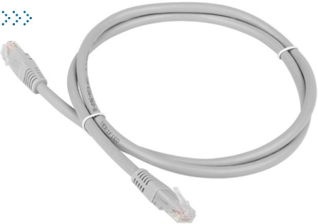 Патч-корд TWT UTP кат.6, с заливными колпачками, 3.0 м, серый