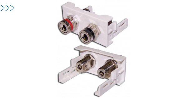 Вставка Mosaic 45x45 акустическая, 2 пары разъемов, белая