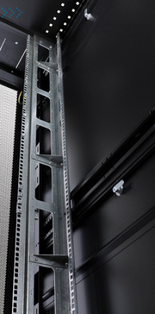 Шкаф серверный ПРОФ напольный 42U (800x1000) дверь перфор. 2 шт., черный, в сборе