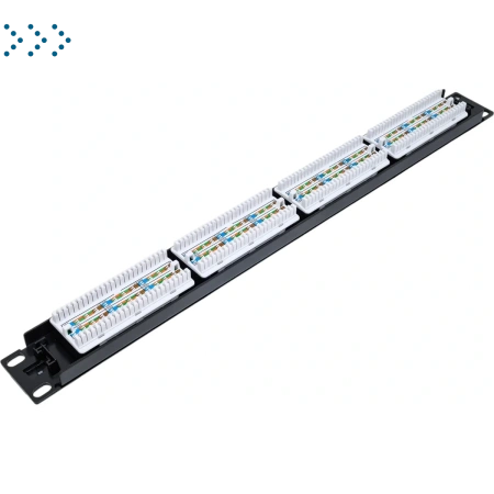Патч-панель LANMASTER 24 порта, UTP, кат.6, 1U