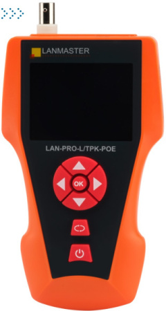 Кабельный тестер с измерением длины с трассировкой кабельных линий и определением POE в комплекте с 8 ответными частями
