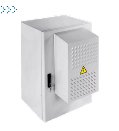 Шкаф уличный всепогодный настенный укомплектованный 18U (Ш600 × Г500), комплектация ТК-IP65