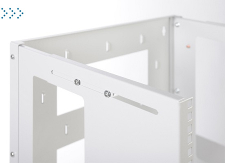 Кронштейн телекоммуникационный настенный 12U, регулируемая глубина 300-450 мм