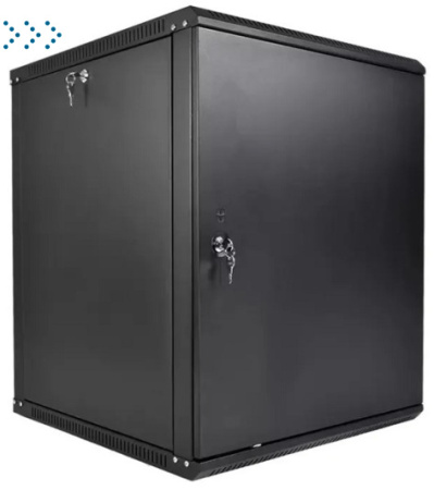 Шкаф телекоммуникационный настенный разборный ЭКОНОМ 18U (600 × 520) дверь металл, цвет черный
