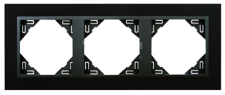 3-х местная рамка, черный/серый (90930 TPS)