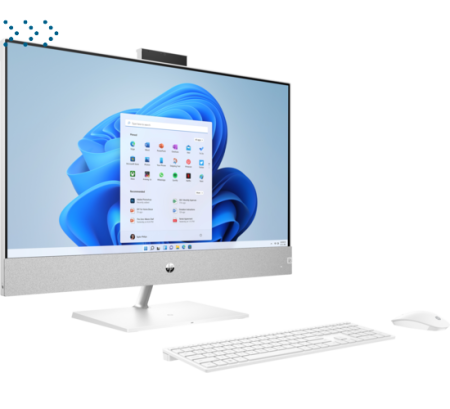 HP Pavilion 27-ca2020ny AiO PC/ i7-13700T/ 27 FHD IPS AG/ GF RTX 3050 4GB/ 16GB/ 512GB/ DOS/ noODD/ USB kbd+mouse/ kbd_ENG/ Natural silver моноблок