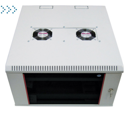 Шкаф телекоммуникационный настенный сварной 9U (600 × 660) съёмные стенки, дверь стекло