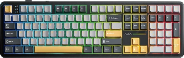 Клавиатуры AULA F108 Gray-Orange-Deep Gray