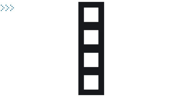 Четырехместная рамка, черный Четырехместная рамка, черный