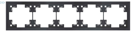 Пятиместная рамка классик, черный матовый (35950 MB)