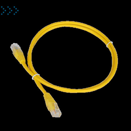 Патч-корд TWT UTP кат.5e, с заливными колпачками, 0.15 м, желтый