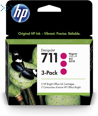 HP 711 3-pack 29-ml Magenta Ink Cartridges струйный картридж