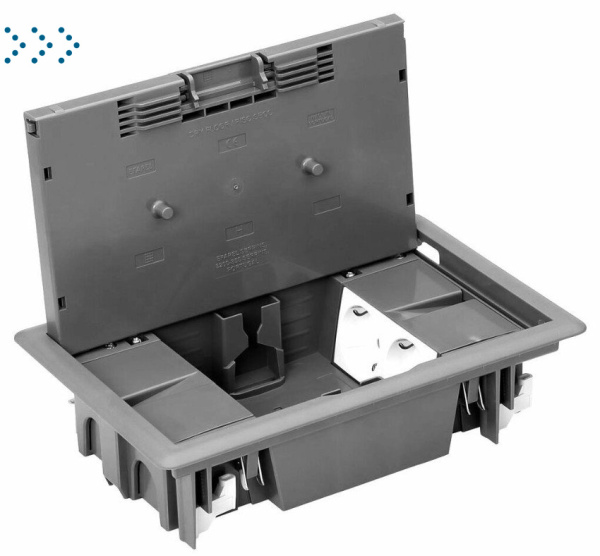 Люк - 8 модулей (4 розетки 45х45мм), антрацит Люк - 8 модулей (4 розетки 45х45мм), антрацит