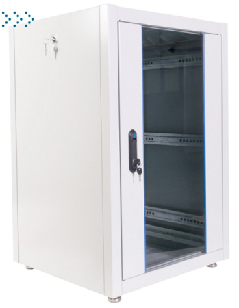 Шкаф телекоммуникационный напольный ЭКОНОМ 18U (600 × 800) дверь стекло, дверь металл