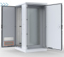 Шкаф уличный всепогодный напольный 24U (Ш1000хГ900) с электроотсеком, три двери