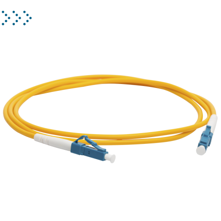 Патч-корд оптический LANMASTER, LSZH, дуплексный, LC/UPC-LC/UPC, SM OS2, 1.8 мм