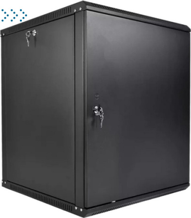 Шкаф телекоммуникационный настенный разборный ЭКОНОМ 18U (600 × 650) дверь металл, цвет черный