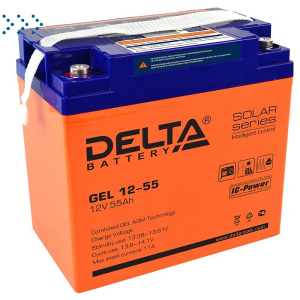 Аккумуляторная батарея GEL 12-55 Delta Аккумуляторная батарея GEL 12-55 Delta