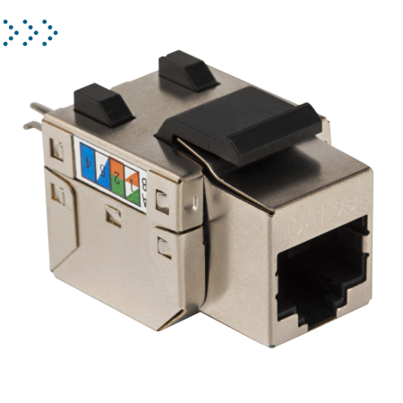 Модуль Keystone RJ45, Cat.5E, STP, 90 градусов, белый
