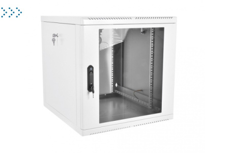 Шкаф телекоммуникационный настенный разборный 15U (600х660), съемные стенки, дверь стекло