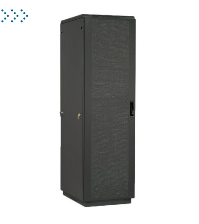 Шкаф телекоммуникационный напольный 42U (600x1000) дверь перфорированная 2 шт., цвет чёрный