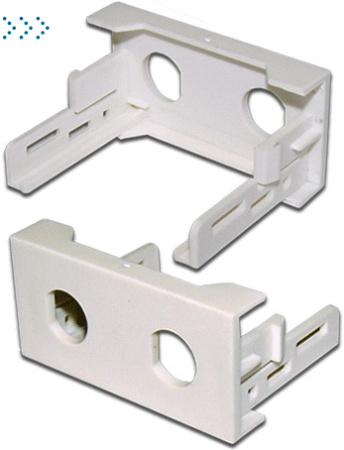 Вставка Mosaic 22.5x45 под 2 симплексных адаптера ST, белая